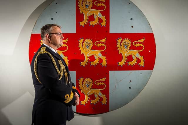 York City Council's West Offices has received a piece of naval history by Royal Navy Commodore and Naval Regional Commander for Northern England and Isle of Man, Phil Waterhouse ADC RN