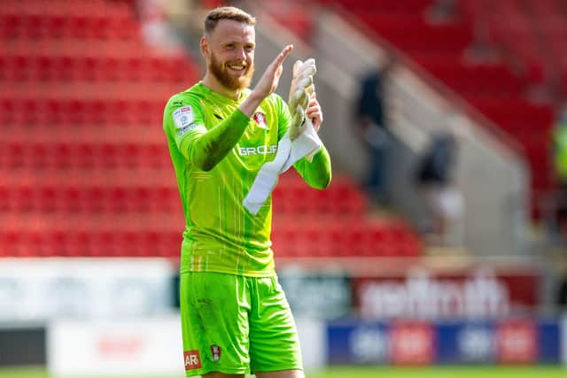 RIVAL: Rotherham United first-choice goalkeeper, Viktor Johansson Picture: Bruce Rollinson