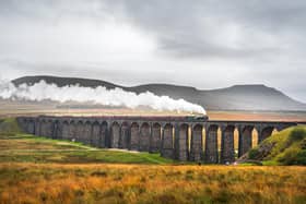 A1 Tornado passes over Ribblehead Viaduct today