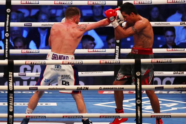 BOXING CLEVER: Maxi Hughes was dominant in his title-winning fight against Jovanni Straffon. Picture: Getty Images.
