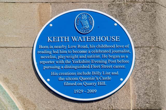 A blue plaque in Leeds for Keith Waterhouse