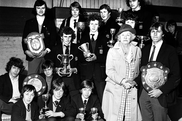 RETRO 1972 Sporting awards are presented at Wigan Grammar School in 1972