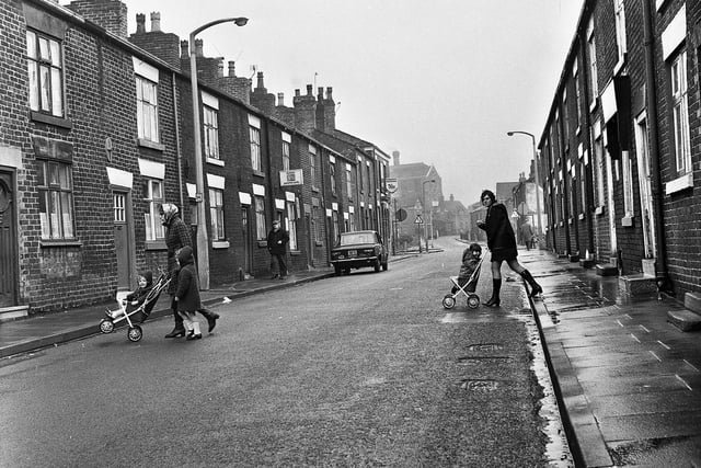 Belle Green Lane, Higher Ince, in January 1972.