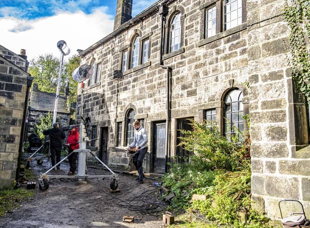 Heptonstall's old weaving cottages are being used for filming