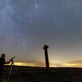 Dark Skies campaigner Richard Darn surveys the nigh sky at Ralphs Cross, Westerdale on the North Yorkshire Moors