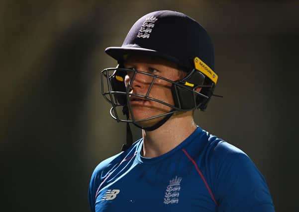 Eoin Morgan of England looks on ahead of the ICC Men's T20 World Cup. (Picture: Alex Davidson/Getty Images)
