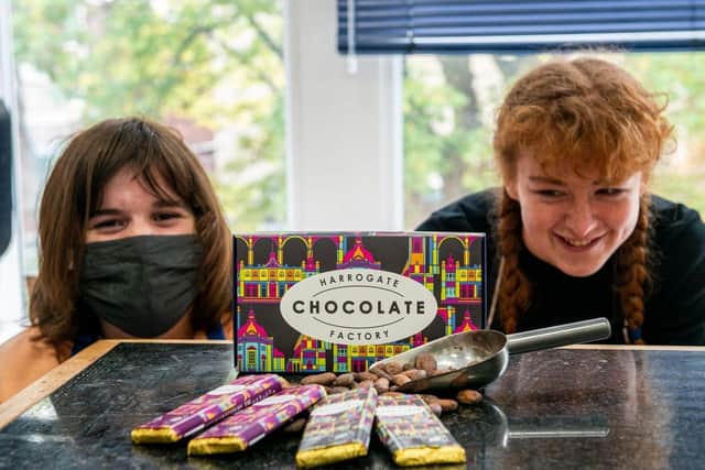 Laura and Jo in the Harrogate Chocolate Factory. Picture: Ernesto Rogata.