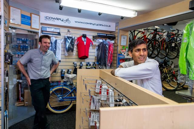 Chancellor Rishi Sunak is under pressure to define 'levelling up' in today's Budget and Spending Review. This was the Richmond MP during a visit to Northallerton in the summer of last year. Photo: James Hardisty.