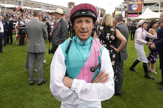 A cool, calm and collected Frankie Dettori before his 2019 Darley Yorkshire Oaks win  on Enable.