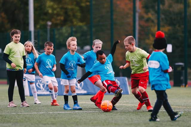 Kids in action at the Utilita Football Festival hosted by Huddersfield Town Foundation (Picture: Huddersfield Town Foundation)