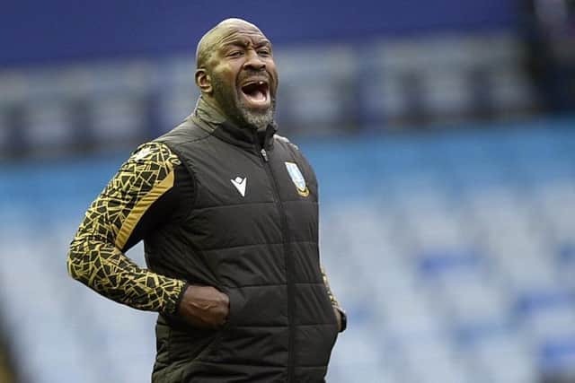 Owls manager Darren Moore during the draw with Lincoln  (Picture: Steve Ellis)