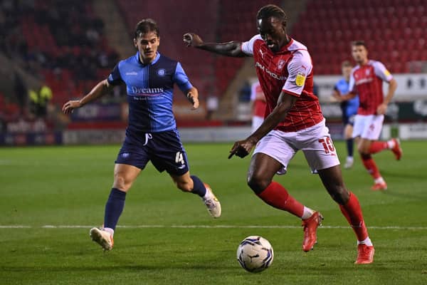 Freddie Ladapo: Set to lead the Rotherham United attack.  Picture Bruce Rollinson
