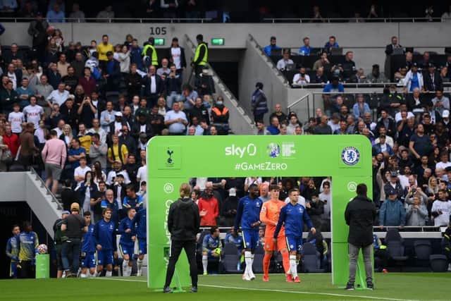 GESTURE: Chelsea's game at the Tottenham Hotspur Stadium this season was billed as the Premier League's first "net zero" match