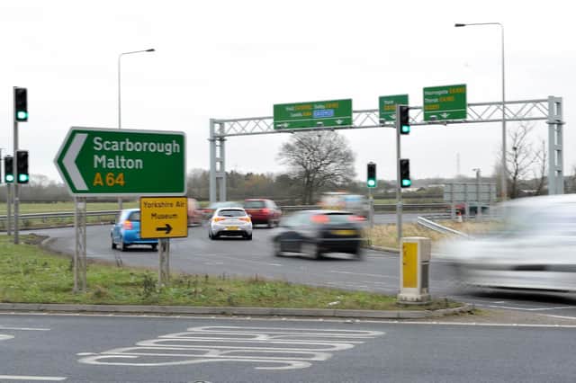 The A64 at Hopgrove Roundabout - the route from York to Scarborough is one of the country's worst bottlenecks as a new consultation begins.