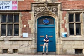 Damon Wiseman pictured outside the former Cargo Hold restaurant building on Church Street in Sheffield city centre, which he is planning to turn into luxury apartments with a new restaurant on the ground floor