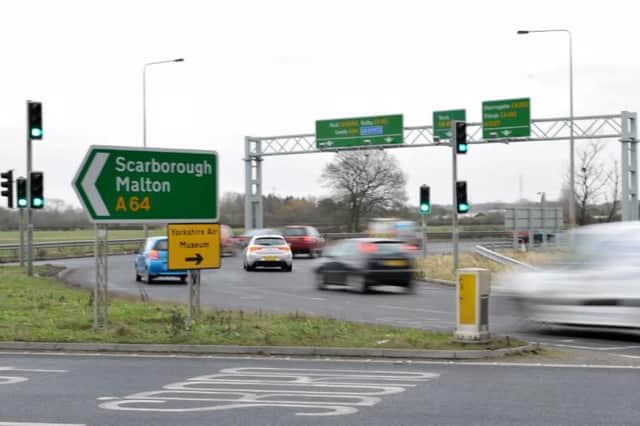 Highways England is looking to improve congestion on a six-mile stretch of the A64, where the road narrows to two lanes between the Hopgrove roundabout and Barton le Willows.