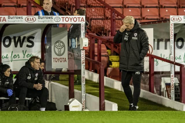 Barnsley boss Markus Schopp feels the pressure during a home defeat to Nottingham Forest at the end of September. Picture: Tony Johnson