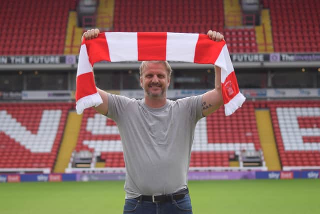 Markus Schopp, pictured at Oakwell shortly after being announced as the Reds manager. Picture courtesy of Barnsley FC