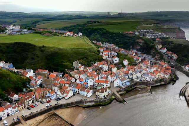 Staithes from above. Picture: BBC/Purple Productions.