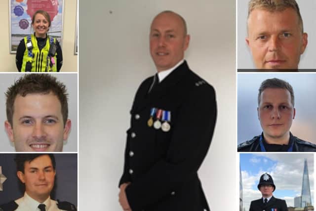 The seven Humberside Police officers jointly nominated for their role in detaining Kevin Young