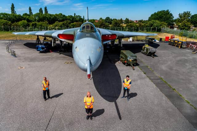 The XH558 Vulcan Bomber owned and maintained by Vulcan to the Sky Trust at Doncaster Sheffield Airport, Doncaster, South Yorkshire. Picture: James Hardisty.