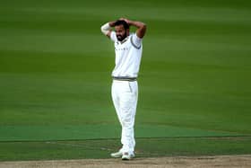 Azeem Rafiq in 2017, when playing for Yorkshire. Photo by Charlie Crowhurst/Getty Images.