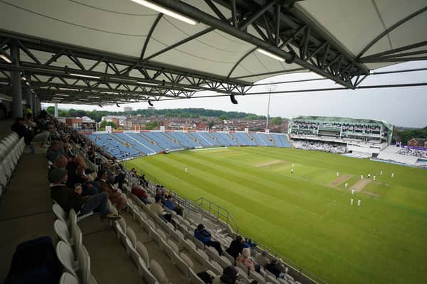 A general view of fans watching from the stands at Headingley (PA)