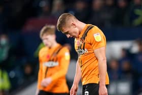 Greg Docherty: Hull City player appears dejected at the final whistle at West Brom. (Picture: PA)