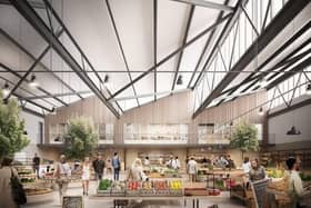 An artists impression of how the newly revamped food hall will look