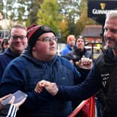 Barnsley manager Markus Schopp meets fans before the match against Bristol City at Ashton Gate, his last game in charge. Picture: Simon Galloway/PA