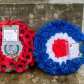 Wreaths laid at a Remembrance service in York last year. Picture: James Hardisty.