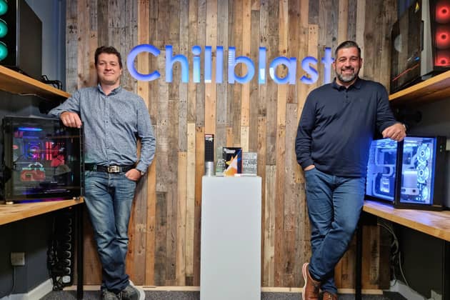 Scott Brenchley, Tactus CEO (right) and Ben Miles, MD at Chillblast