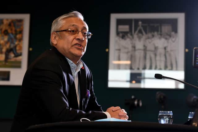 Lord Kamlesh Patel, the new Yorkshire County Cricket Club chairman, in the long room at Headingley on Monday. Picture: Simon Hulme.