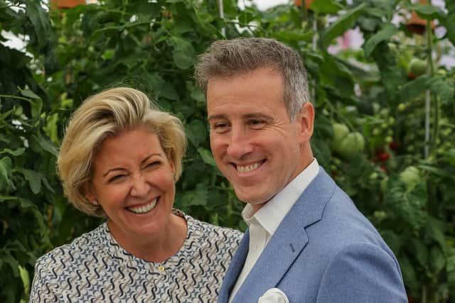 Anton Du Beke and his wife, Hannah, at RHS Chelsea Flower Show this year Picture: Alamy/PA.