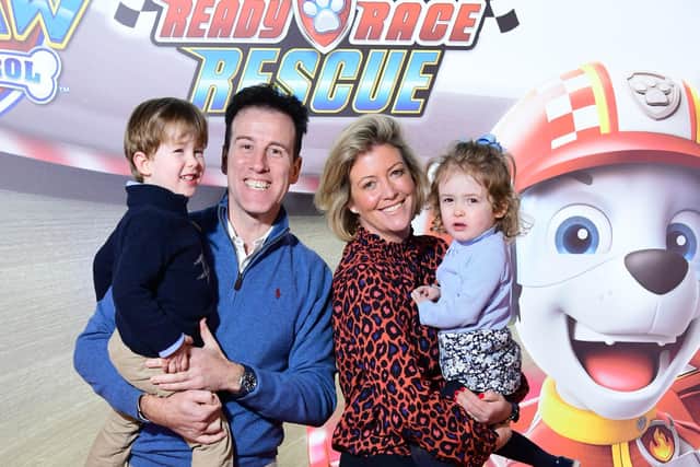 Anton Du Beke with his wife Hannah and their twins, George and Henrietta in January 2020. Picture : Ian West/PA.