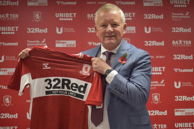Former Sheffield United manager Chris Wilder is relishing the new challenge at Middlesbrough, after replacing Neil Warnock at the Riverside. Picture: Middlesbrough FC