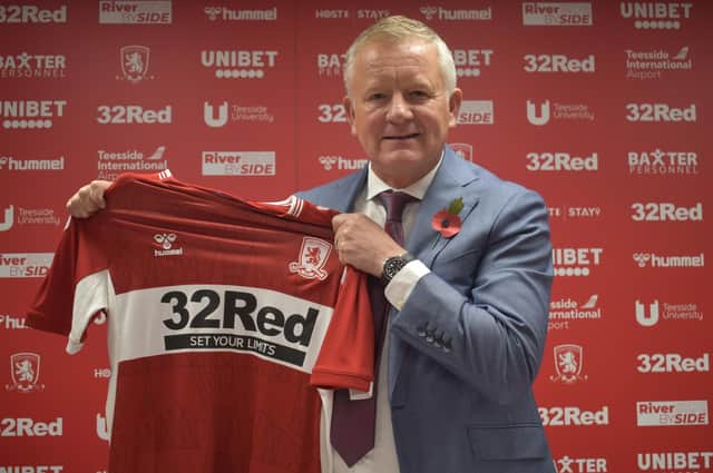 Middlesbrough FC manager Chris Wilder. Picture courtesy of MFC.