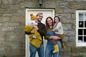 Peter Neville, 41 and Cecily Fearnley, 35 with Wilfred, two and Ralph, three months