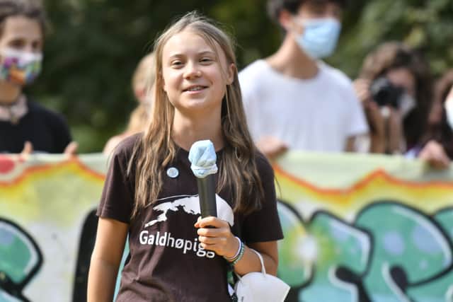 Teenage climate change activist Greta Thunberg, speaking in Glasgow at the COP26 summit.