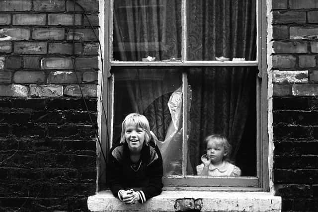 A boy and young girl in a house on Benvista Avenue taken in 1977. (Alec Gill).