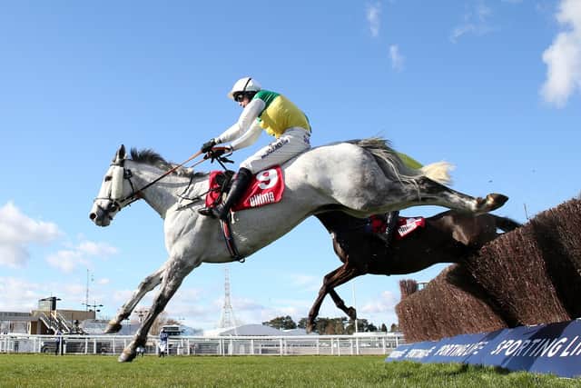 Ryan Mania and Vintage Clouds win the Ultima Handicap Chase at Cheltenham in March 2021.