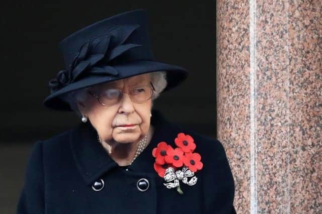 The Queen at last year's remembrance Sunday service in Whitehall.
