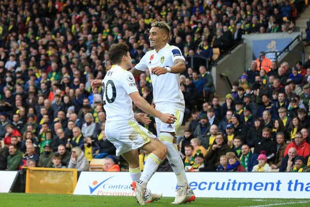 MAGICIAN: That is how Dan James described Leeds United teammate Raphinha. Picture: Getty Images.