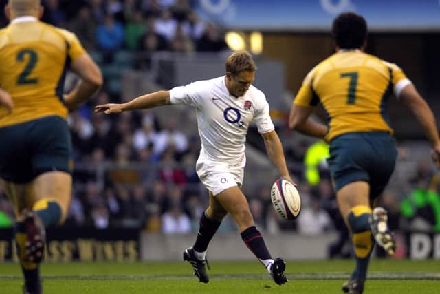 FIRST-CHOICE: England's Jonny Wilkinson kicks a drop goal against Australia at Twickenham. Picture: Clive Gee/PA