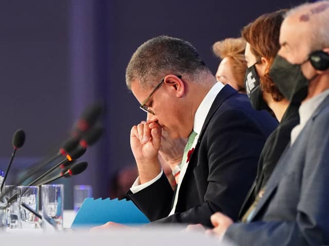 Alok Sharma appeared to be fighting back tears at the end of the Cop26 summit.