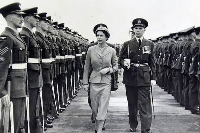 The Queen visiting RAF Driffield in 1954