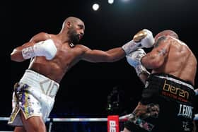 KNOCKOUT BLOW: Kid Galahad, left, was stopped in the sixth round by Kiko Martinez on Saturday night. Picture: PA Wire.
