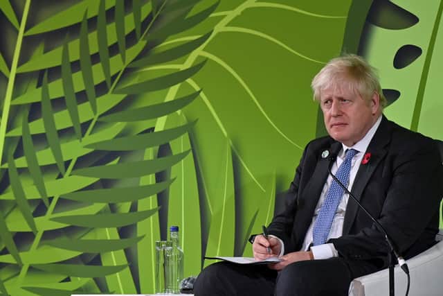 Boris Johnson at the COP26 climate change conference.