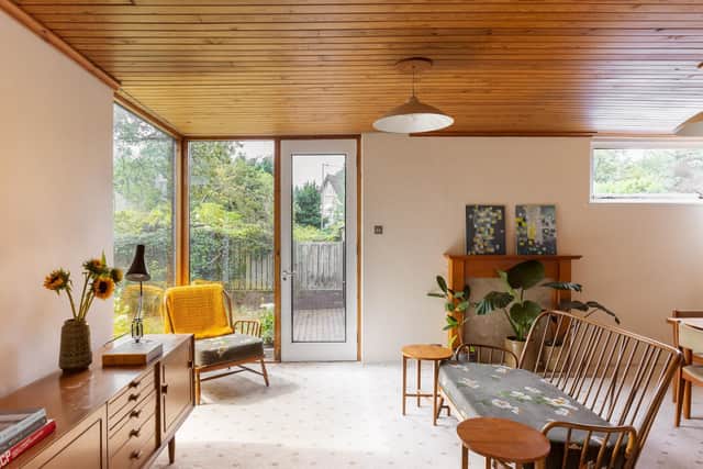 The current owners have furnished the house sensitively and in keeping with its mid-century roots