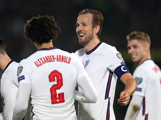 Harry Kane celebrates scoring England's sixth goal of the game against San Marino Picture: Nick Potts/PA